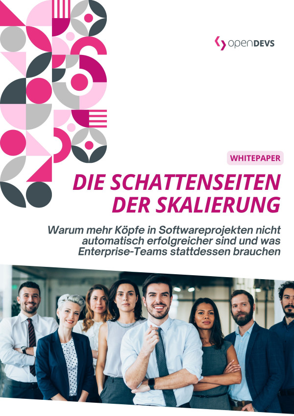 Whitepaper Schattenseiten des Skalierens openDEVS Softwareteams vergroessern Enterprise Software
